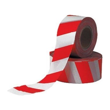 Emniyet Şeridi Kırmızı-Beyaz 500M İkaz Bandı